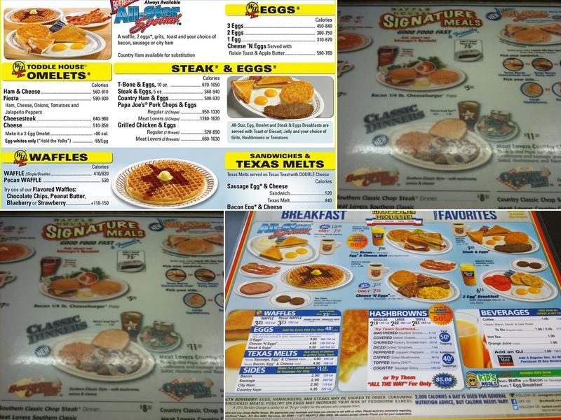 Waffle House Menu