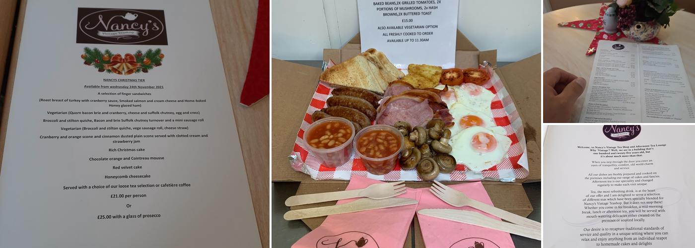 Nancy's Tea Shop Menu