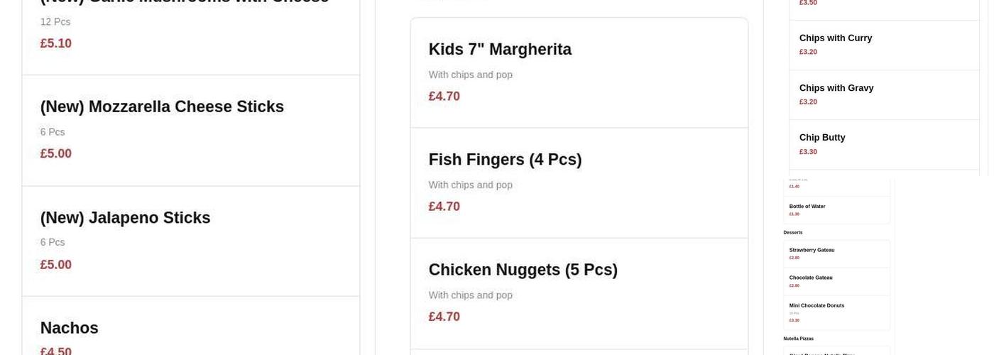 Caesar Kitchen Chester Le Street Menu