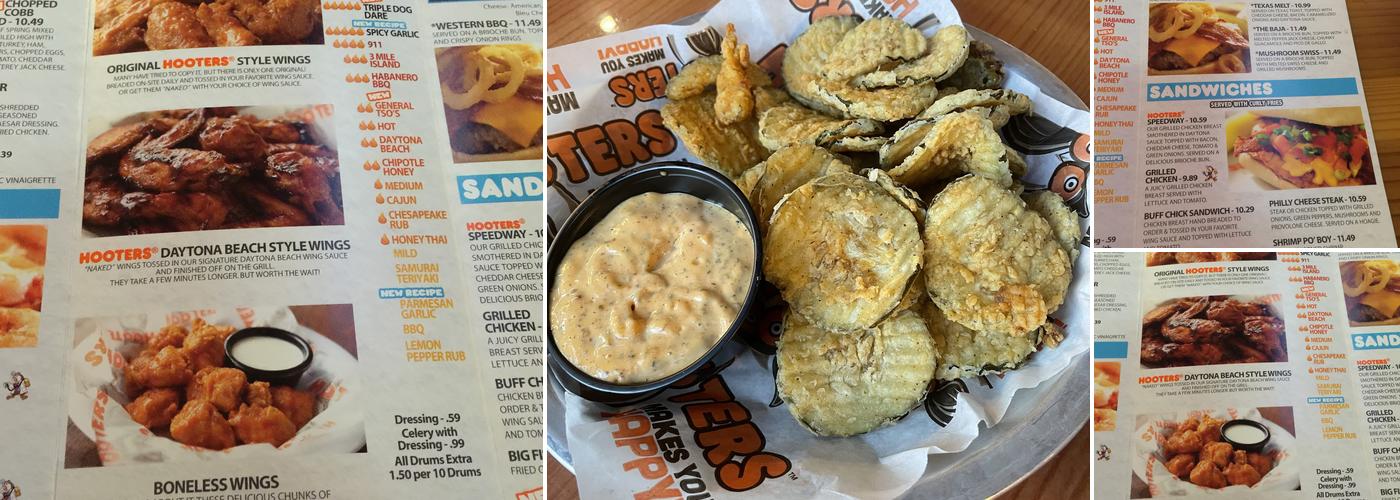 Hooters Menu