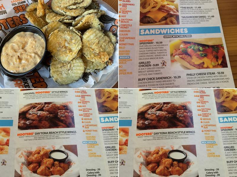 Hooters Menu