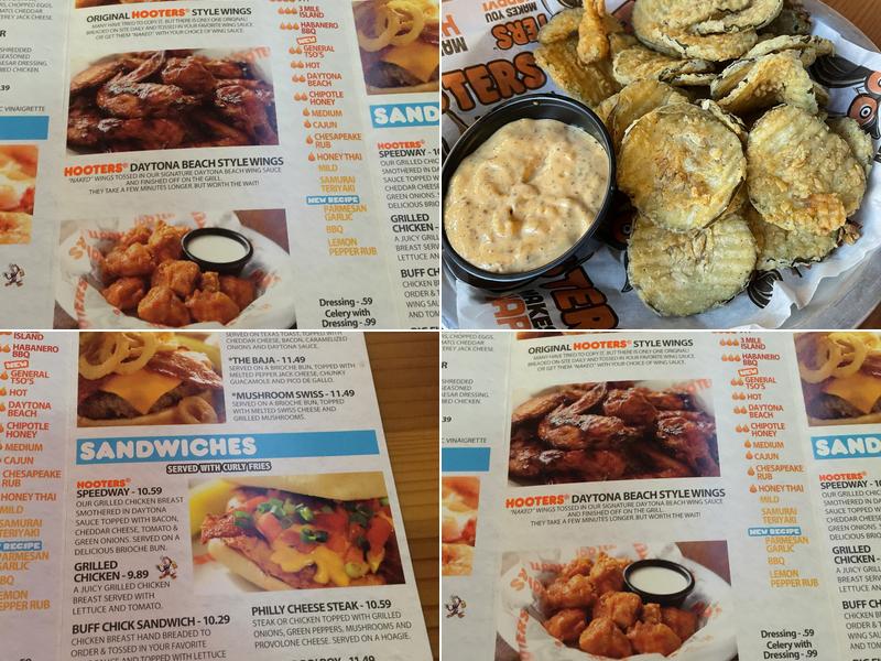 Hooters Menu