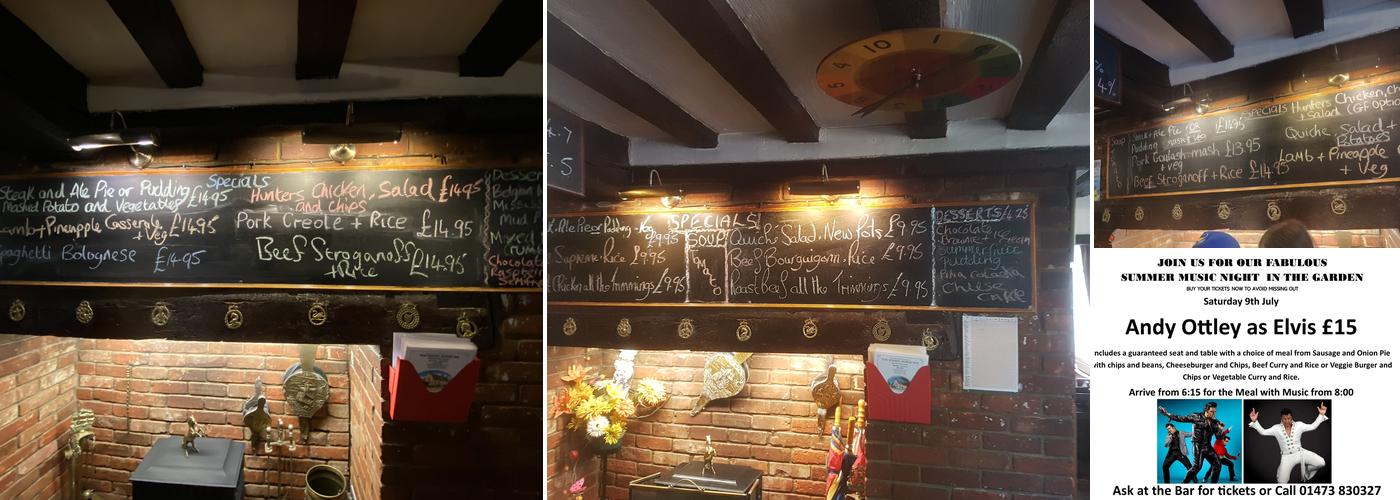 Sorrel Horse Inn Menu