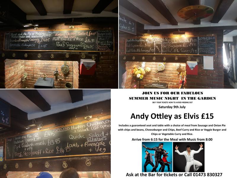 Sorrel Horse Inn Menu