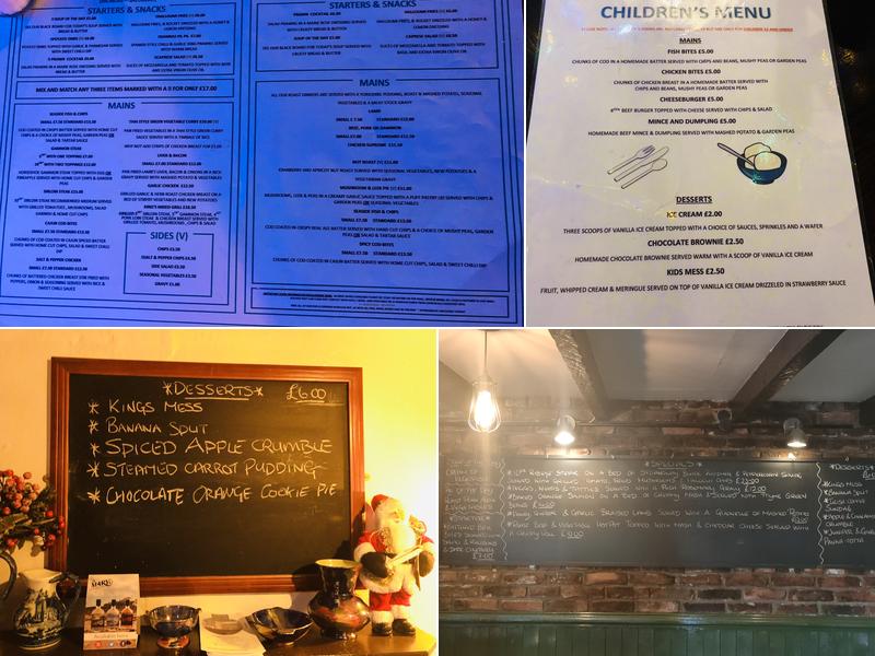 The King's Arms Menu