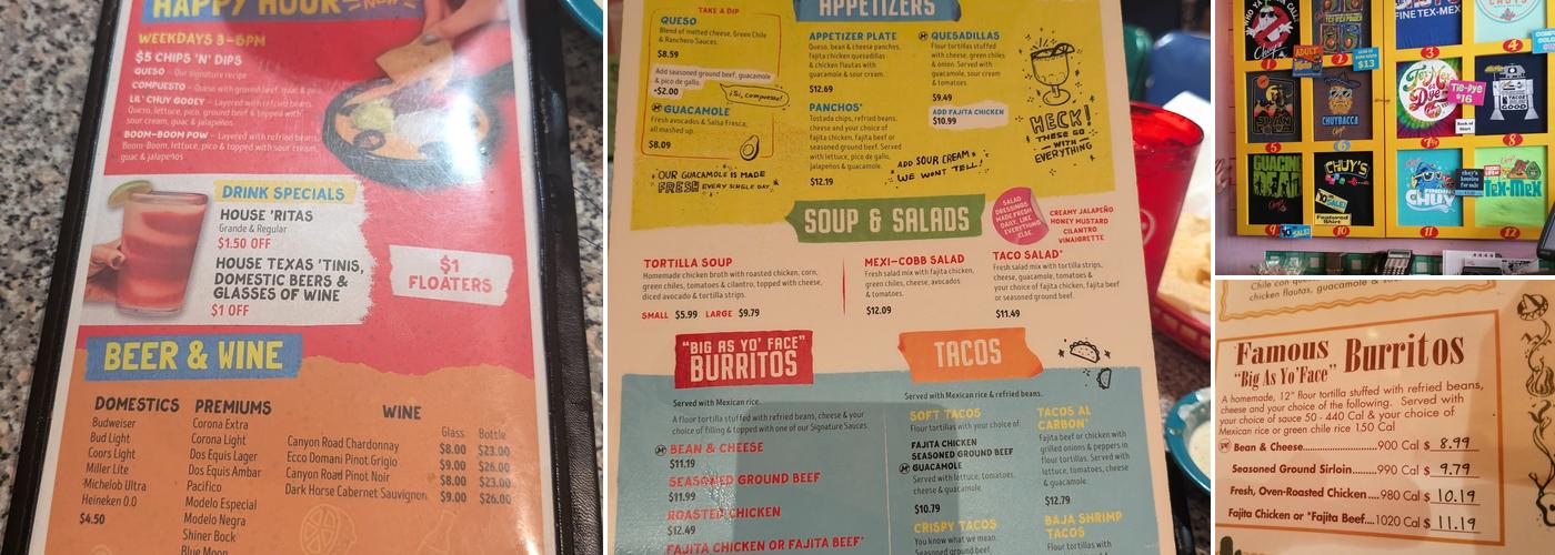 Chuy's Menu
