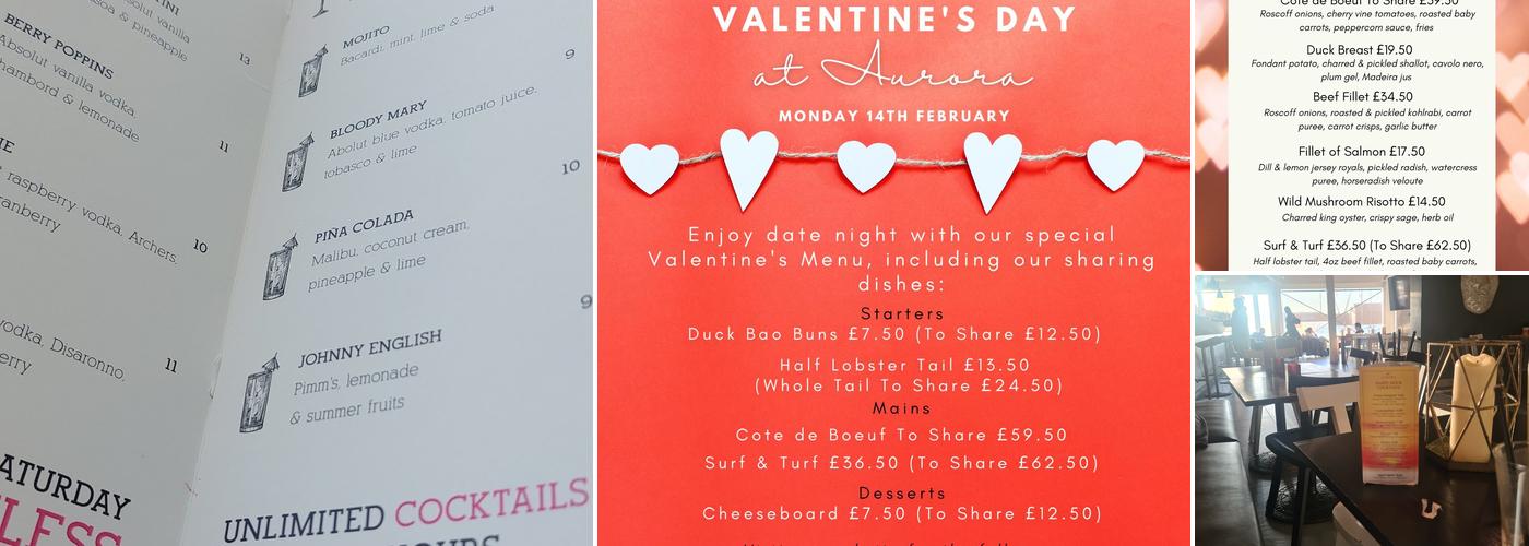 Aurora Bar and Restaurant Menu