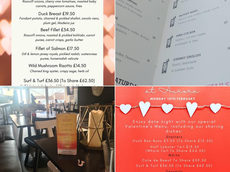 Aurora Bar and Restaurant Menu