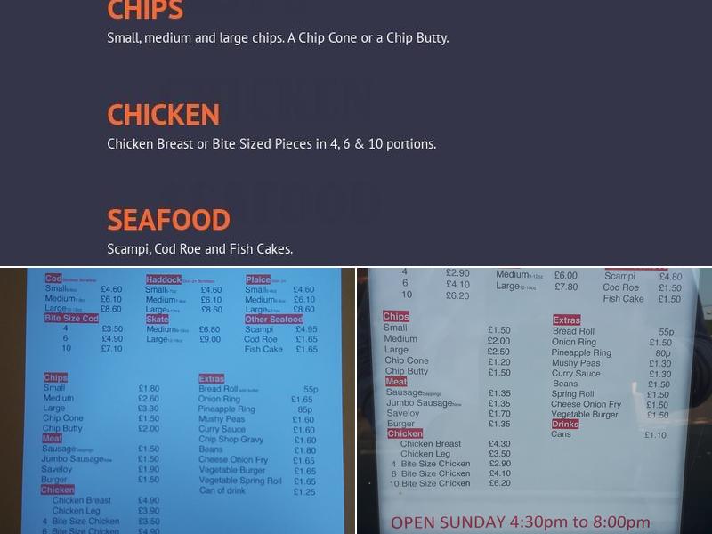 The Cod House Menu