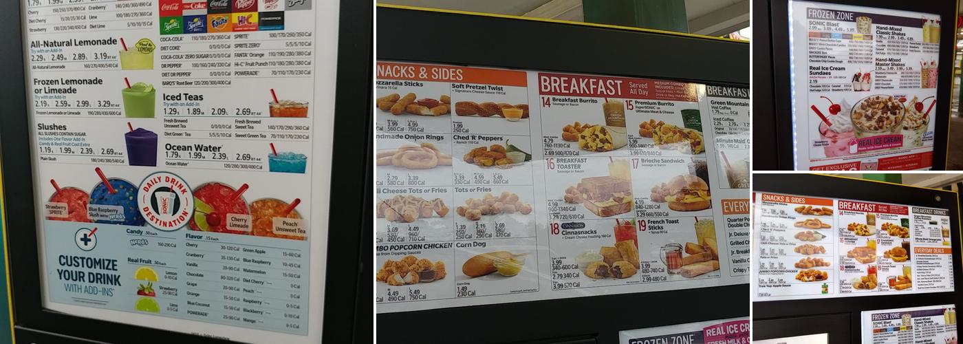 Sonic Drive-In Menu