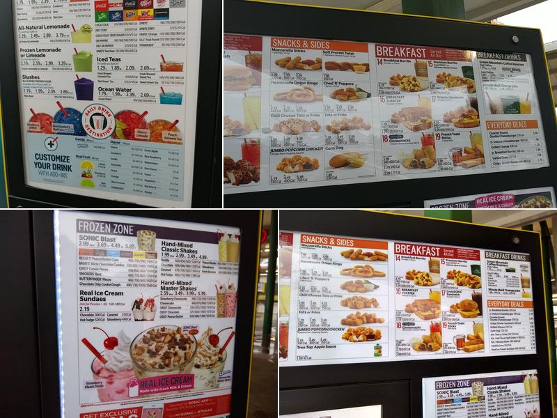 Sonic Drive-In Menu