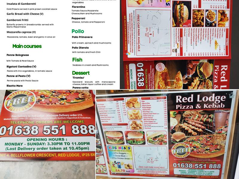 Red Lodge Pizza and Kebab Shop Menu
