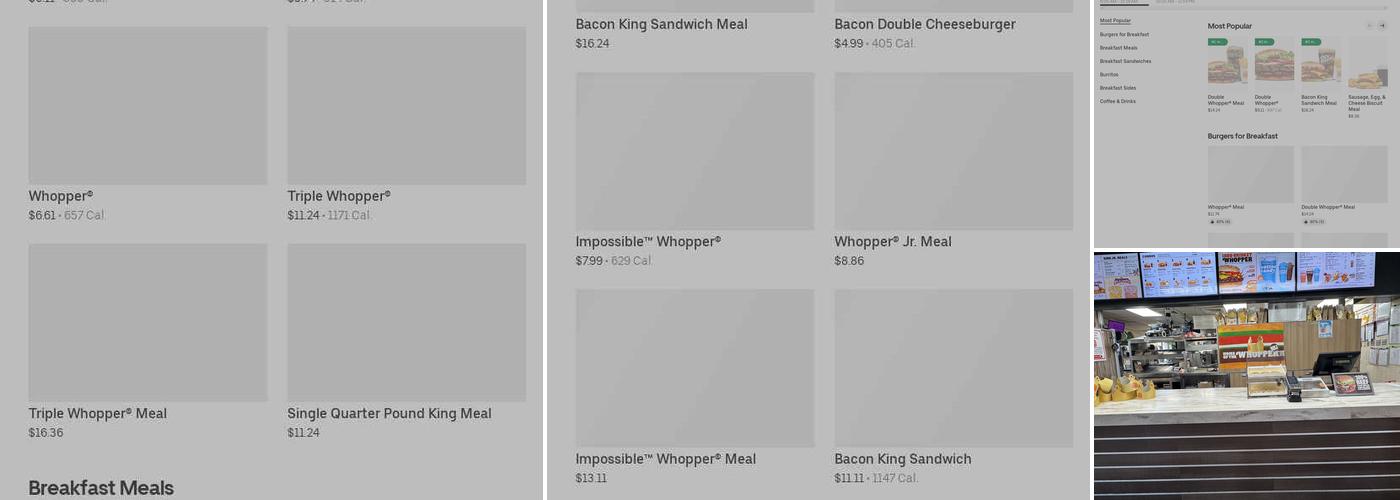Burger King Menu