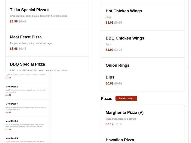 Saffron Indian Restaurant & Pizza Place Menu