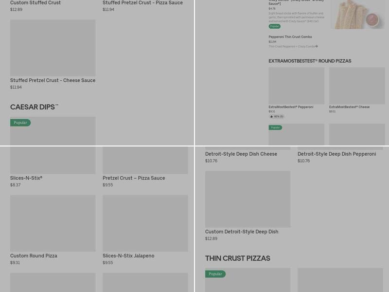 Little Caesars Pizza Menu