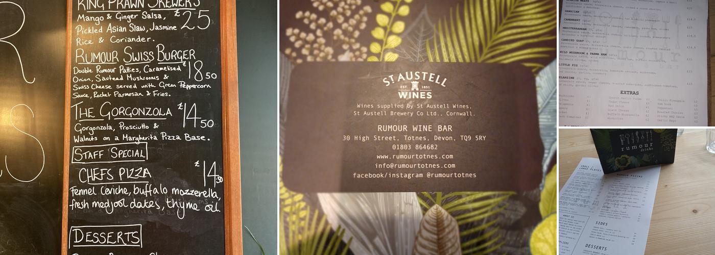 Rumour Kitchen & Bar Menu