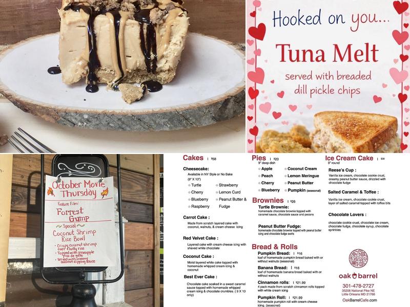 Oak Barrel Cafe Menu