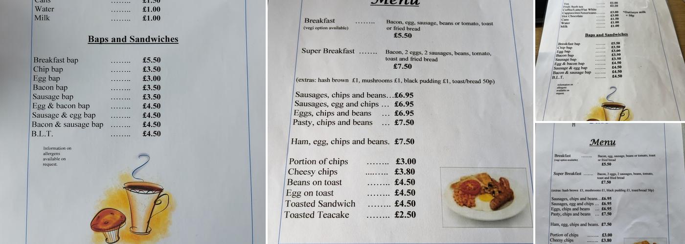 Signal Box Cafe Menu