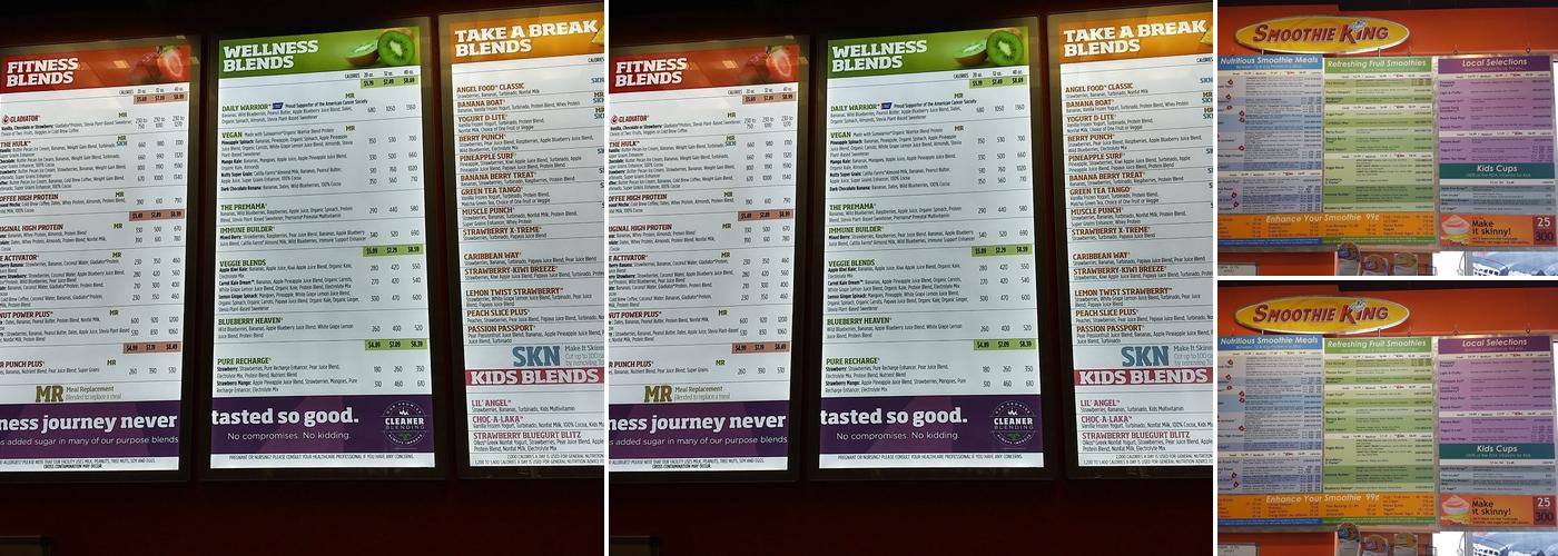 Smoothie King Menu
