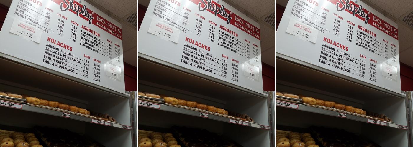 Shipley Do-Nuts Menu