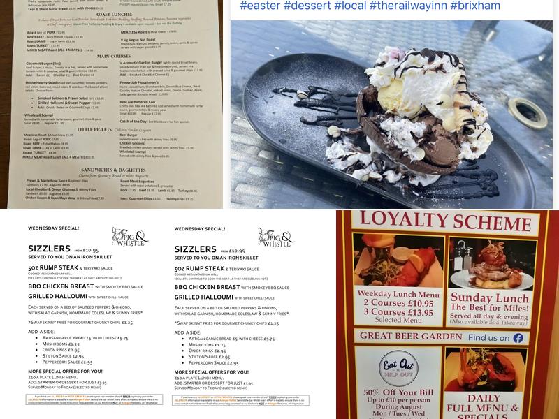 The Pig & Whistle Menu