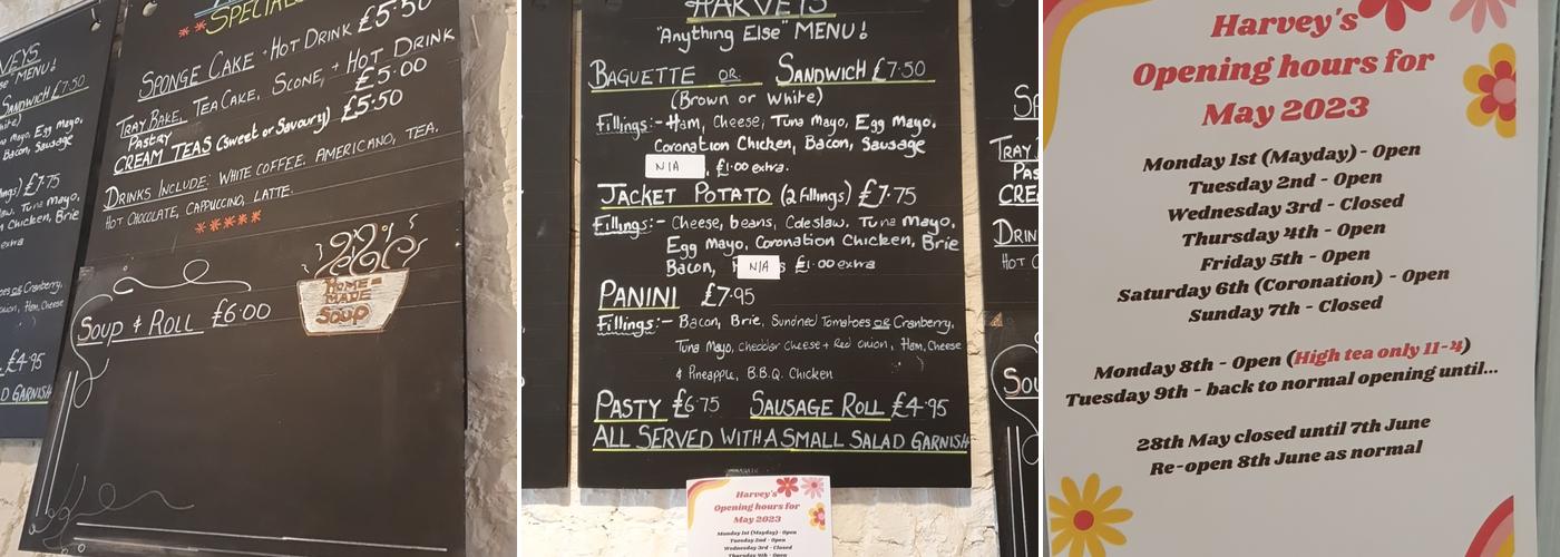 Harveys Of Chudleigh Menu