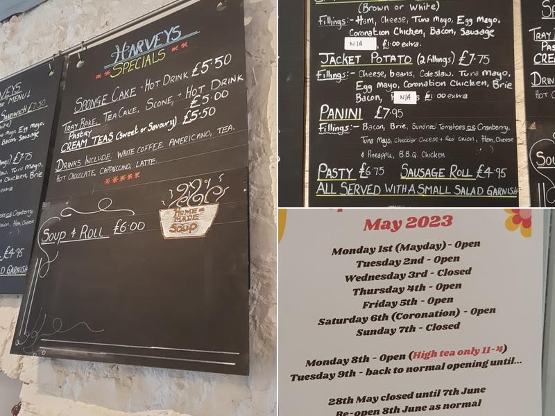 Harveys Of Chudleigh Menu