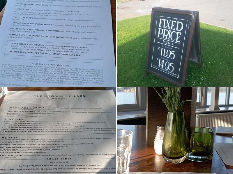 Coombe Cellars Newton Abbot Menu