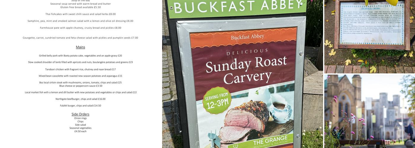 The Grange Restaurant Menu