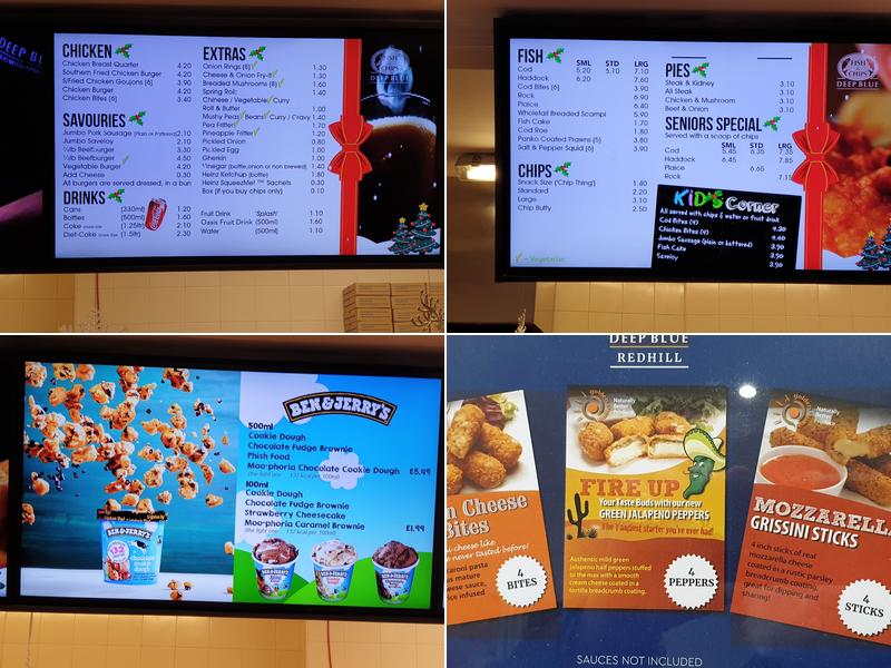 Deep Blue Fish & Chips Menu