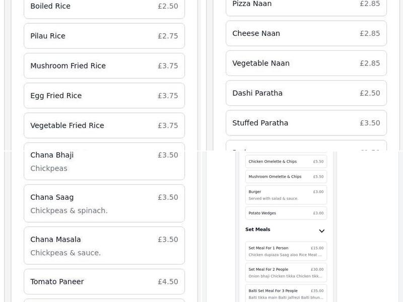 Chilli Hut Takeaway Menu