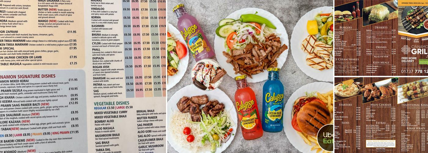 Cinnamon - Grill Menu