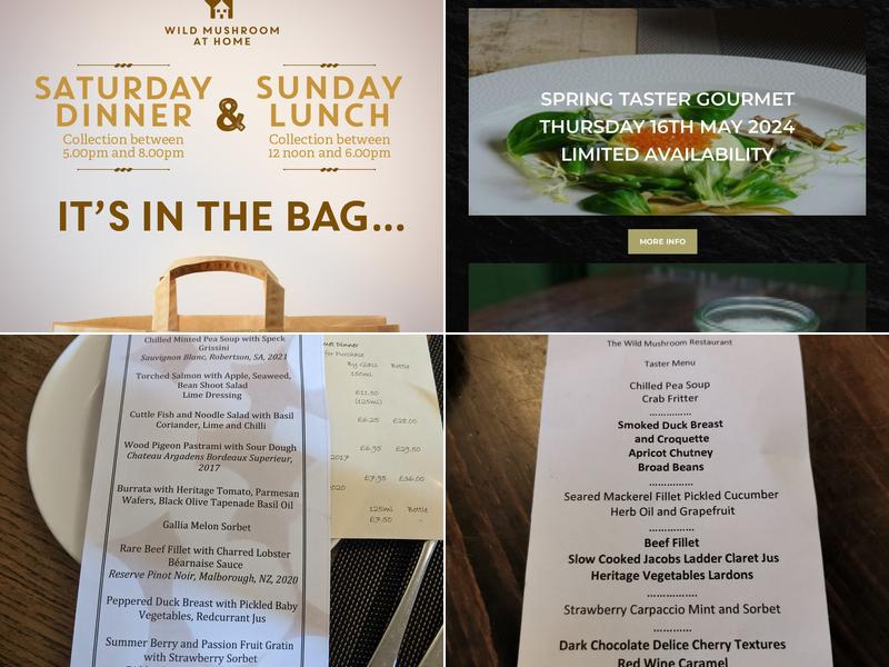 Wild Mushroom Restaurant Menu