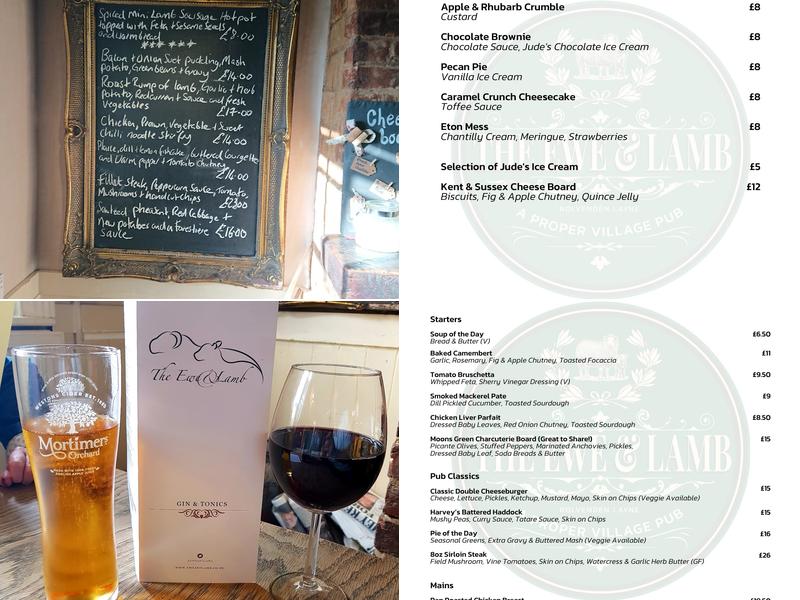 The Ewe & Lamb Menu