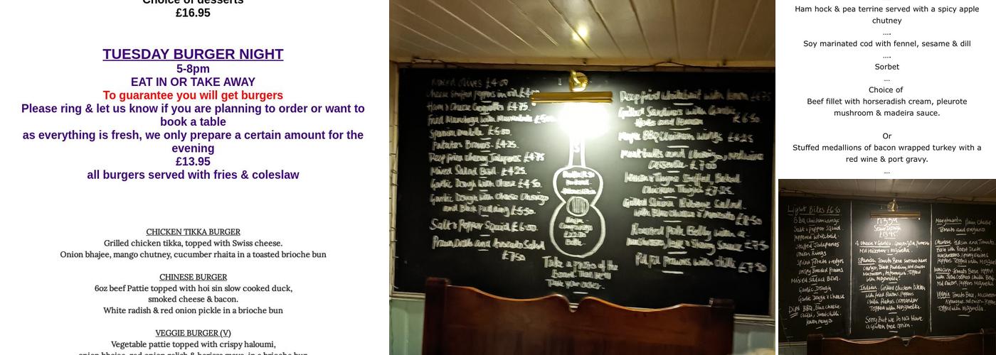 The Half Moon Inn Menu