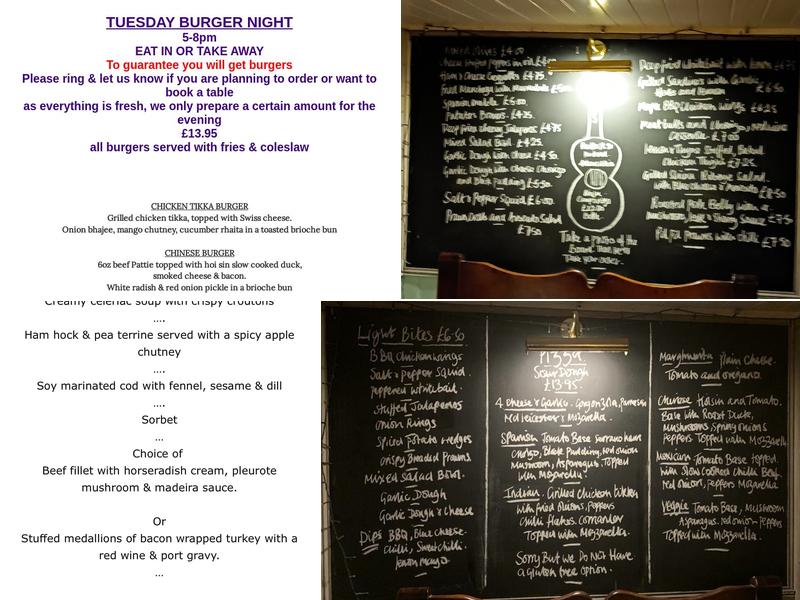 The Half Moon Inn Menu