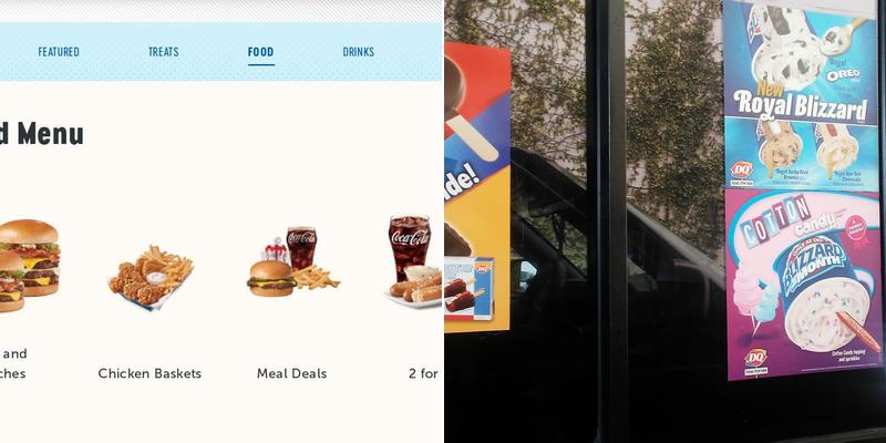 Dairy Queen Menu