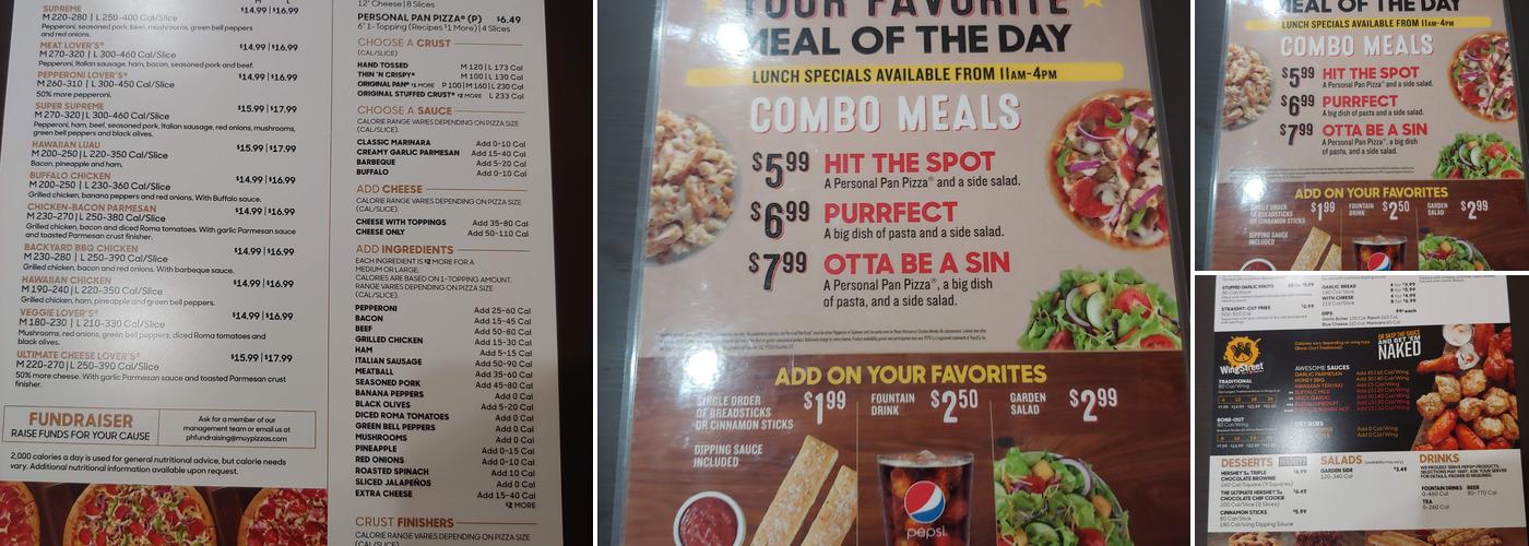 Pizza Hut Menu