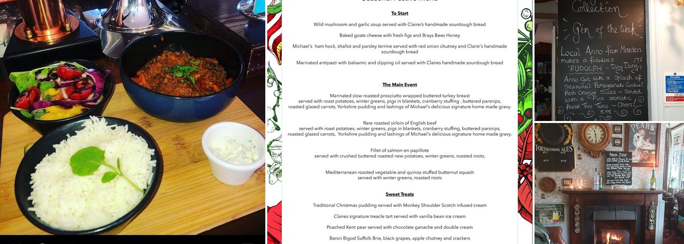 George & Dragon Menu