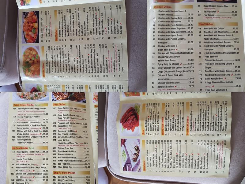 Lee's Garden Menu