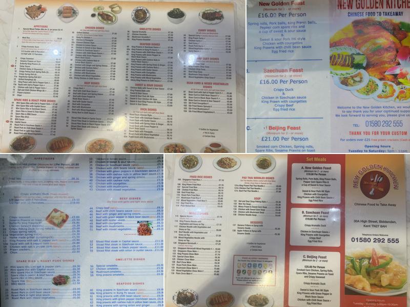 New Golden Kitchen Menu