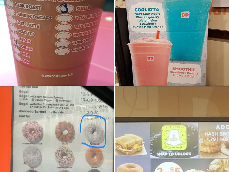 Dunkin' Menu