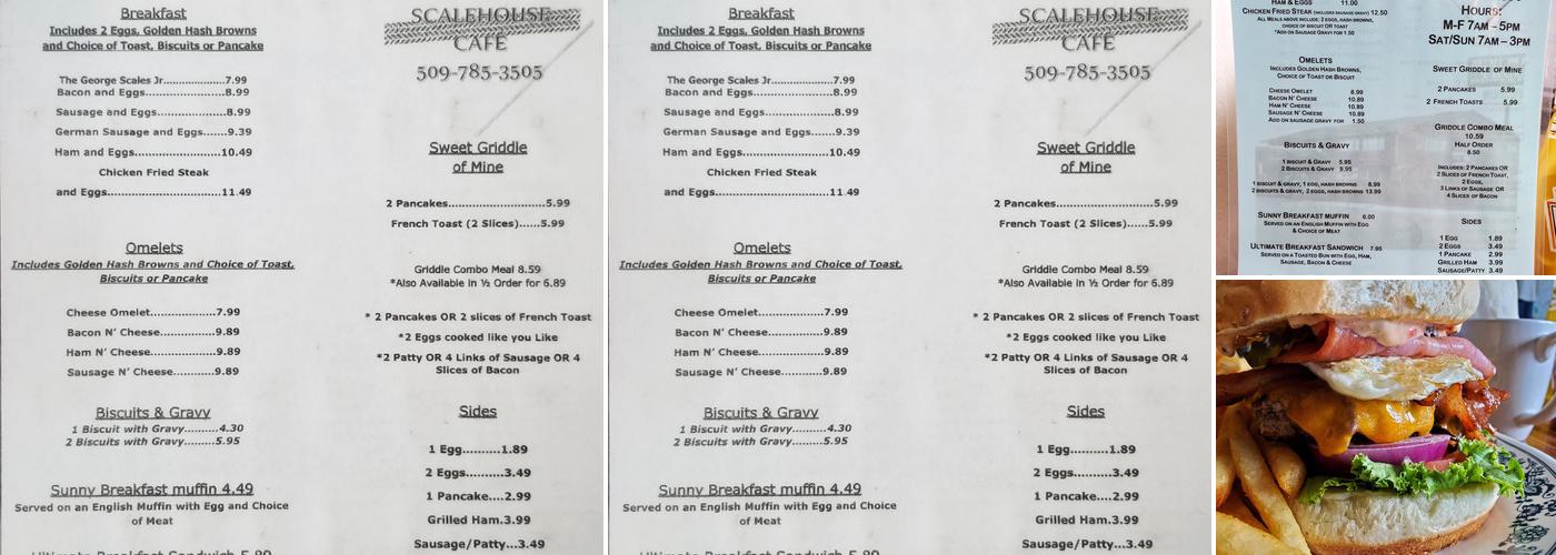 Scalehouse Cafe Menu