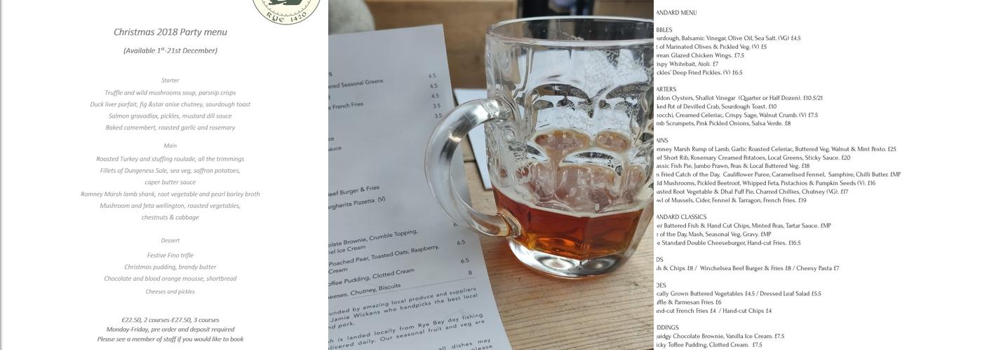 The Standard Inn Menu