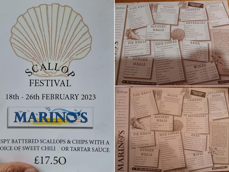 Marino's Fish Bar - Rye Menu