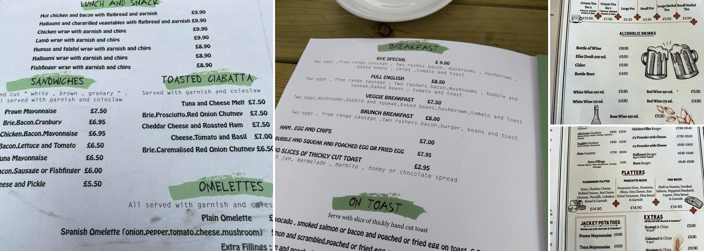 The Old Grain Store Menu