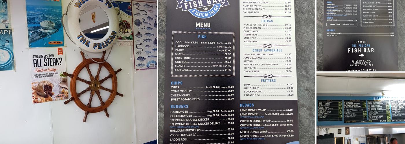The Pelican Fish Bar Menu