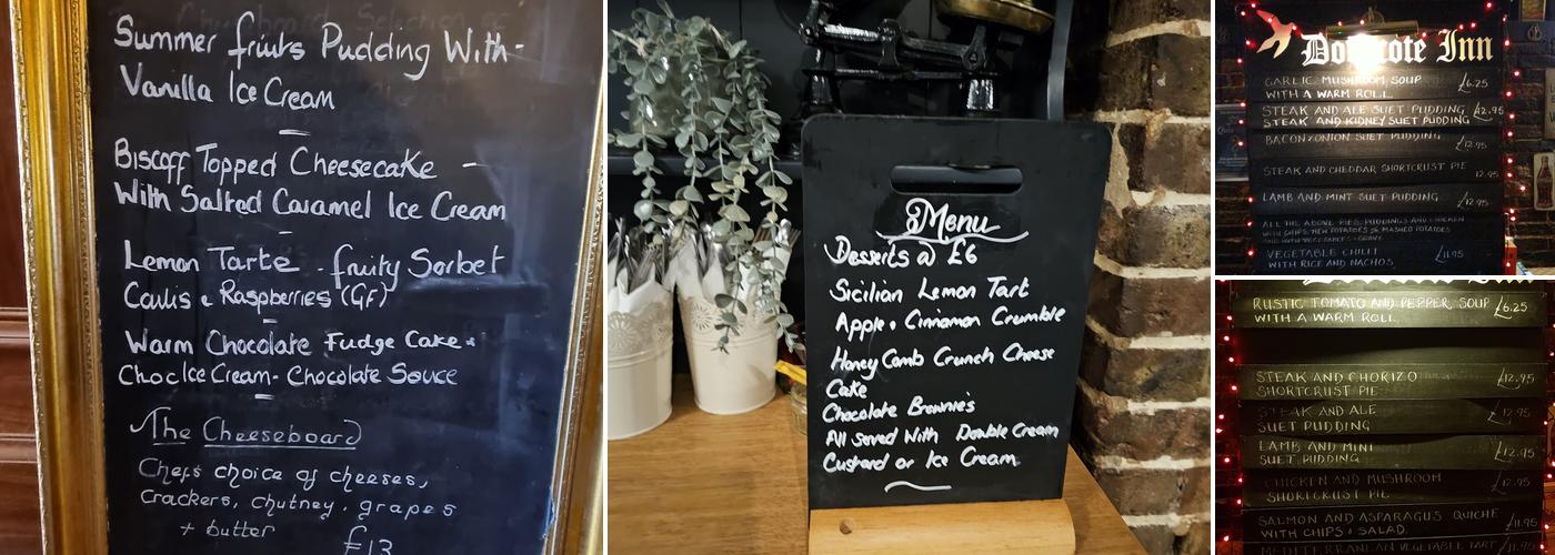 The Dovecote Inn Menu