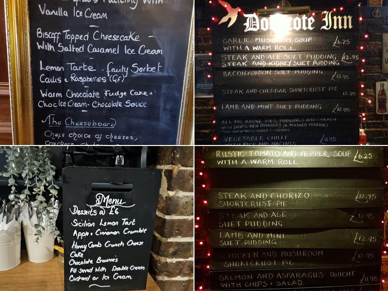 The Dovecote Inn Menu