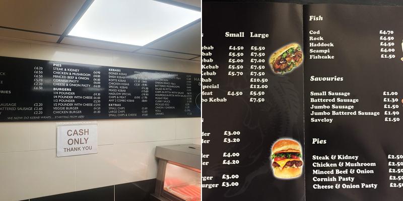 Hadlow Kebab & Fish Bar Menu
